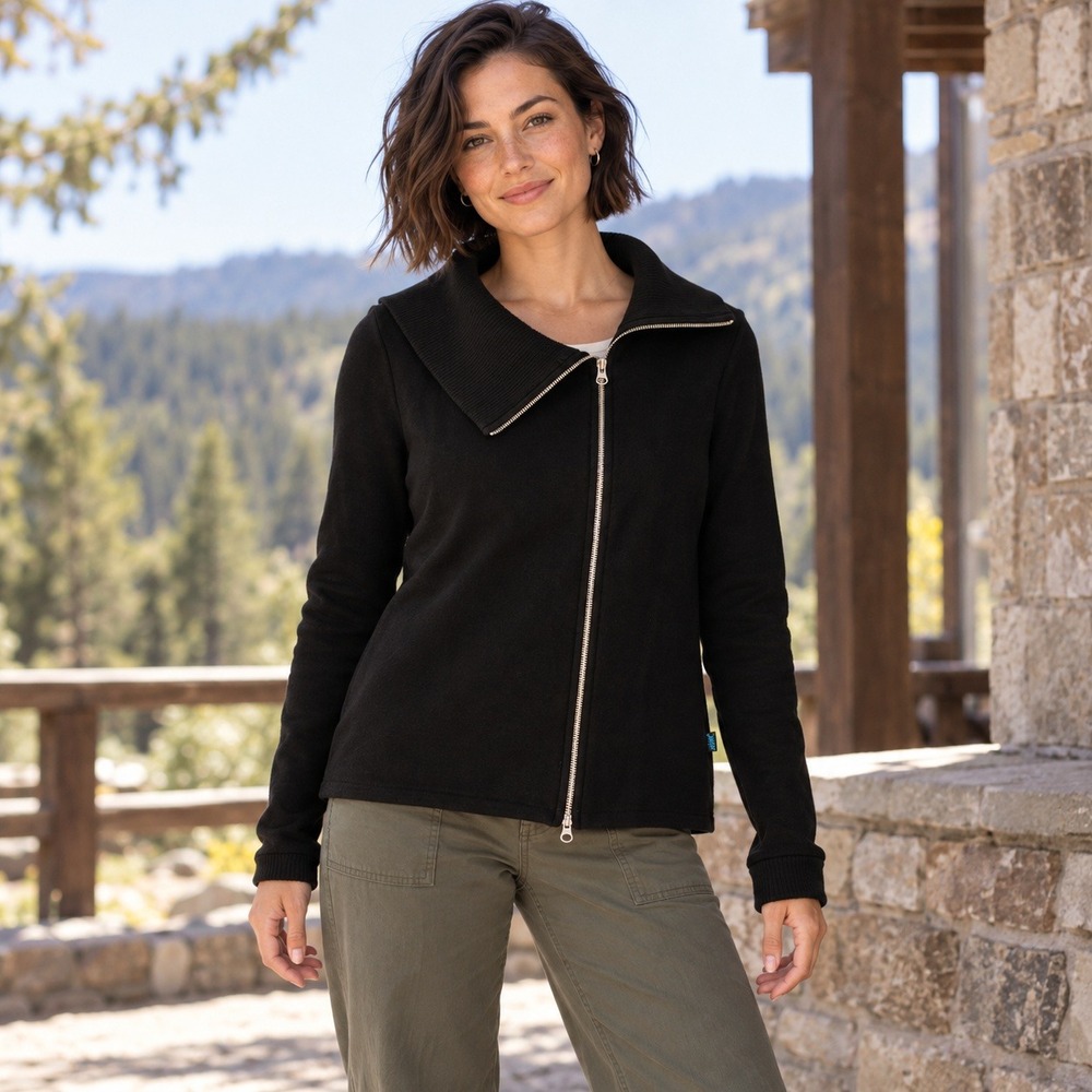 Kuhl Womens 100% Merino Wool Asymmetrical Zip Sweater XL Jacket Gorpcore Outdoor